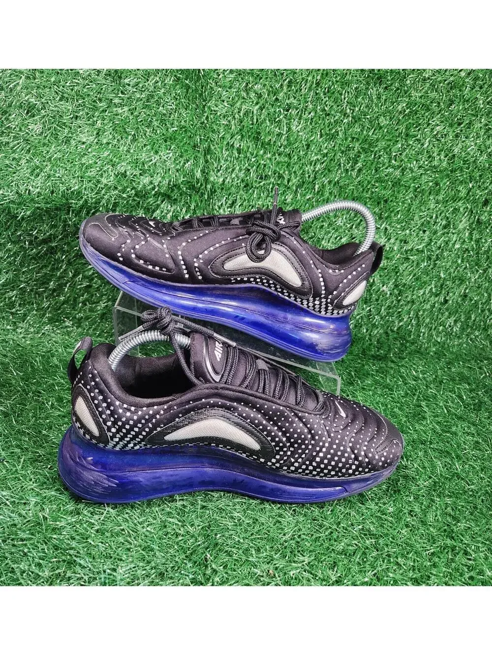 Nike Air Max 720 Pixel Black Blue AO2924-013 Size 8 Mens 9.5 Women Sneaker shoes